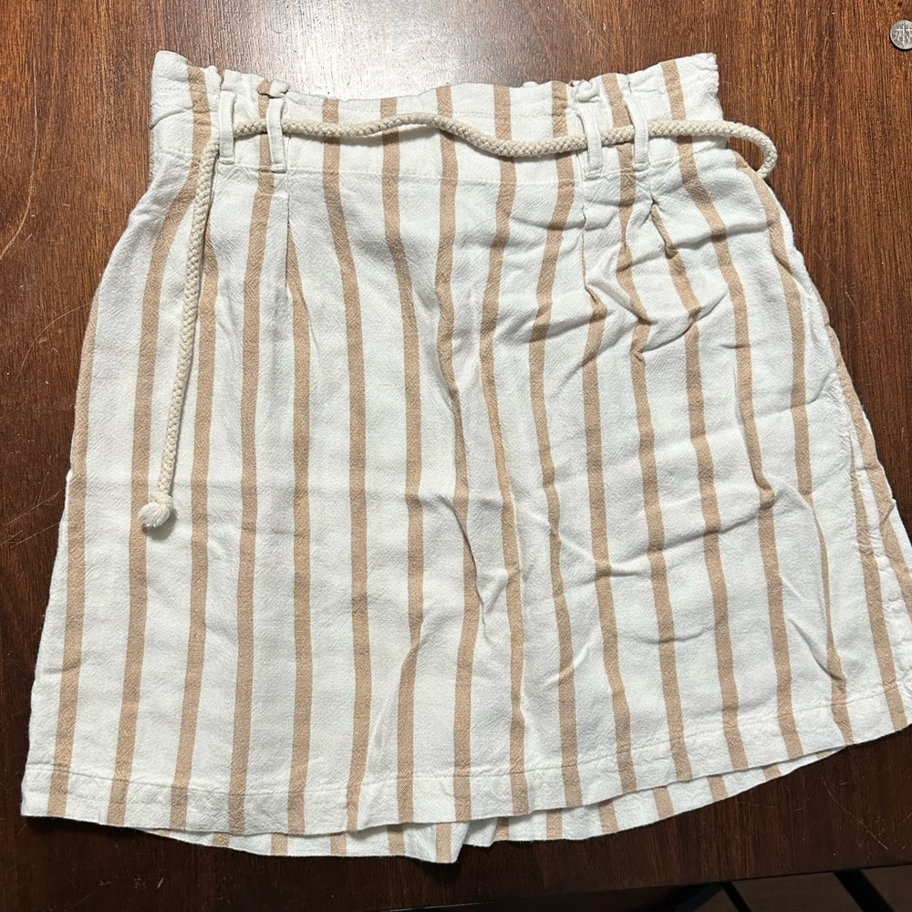 Striped Tan and Cream Women's Skirt